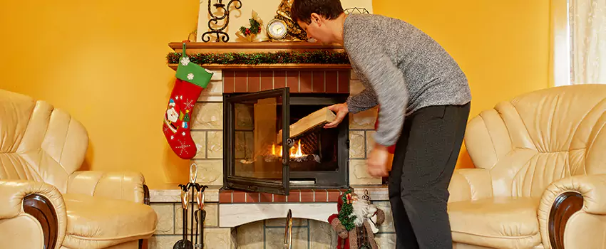 Rusted Metal Fireplace Restoration in West Fargo, North Dakota